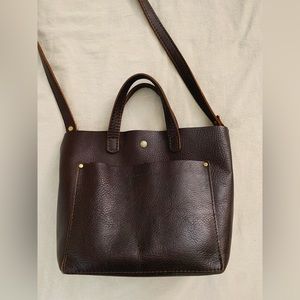 *Like-new* Portland Leather Mini Crossbody Bag in Coldbrew